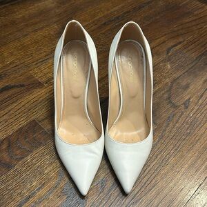 White leather Sergio Rossi stilettos